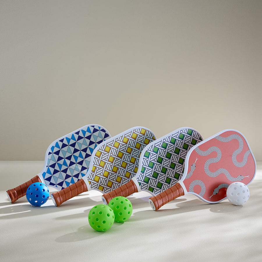 Basketweave Pickleball Set Jonathan Adler