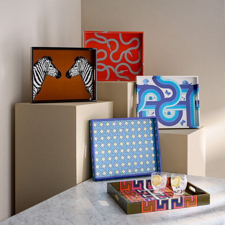 Zebra Lacquer Tray Jonathan Adler