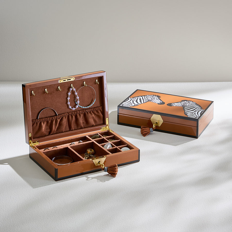 Zebra Lacquer Jewelry Box Jonathan Adler