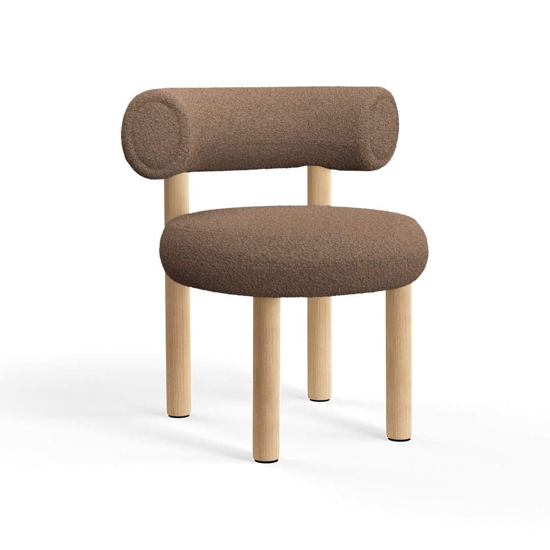 Fat Dining Chair Chairs Tom Dixon Elle Light Brown 0280 Brushed Natural