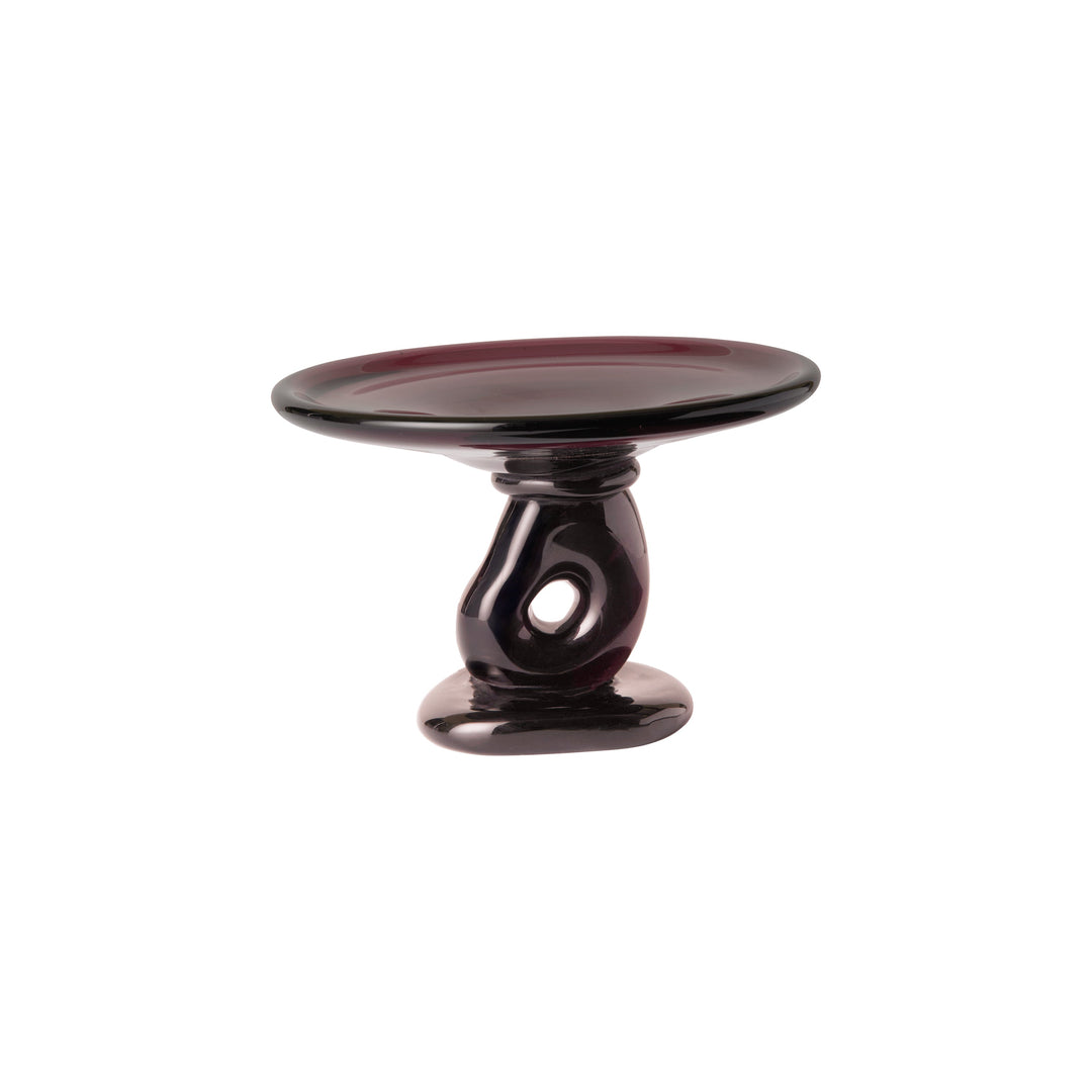 Damo Glass Centerpiece Dinnerware Ferm Living Dark Grape Small: 8.3 in diameter