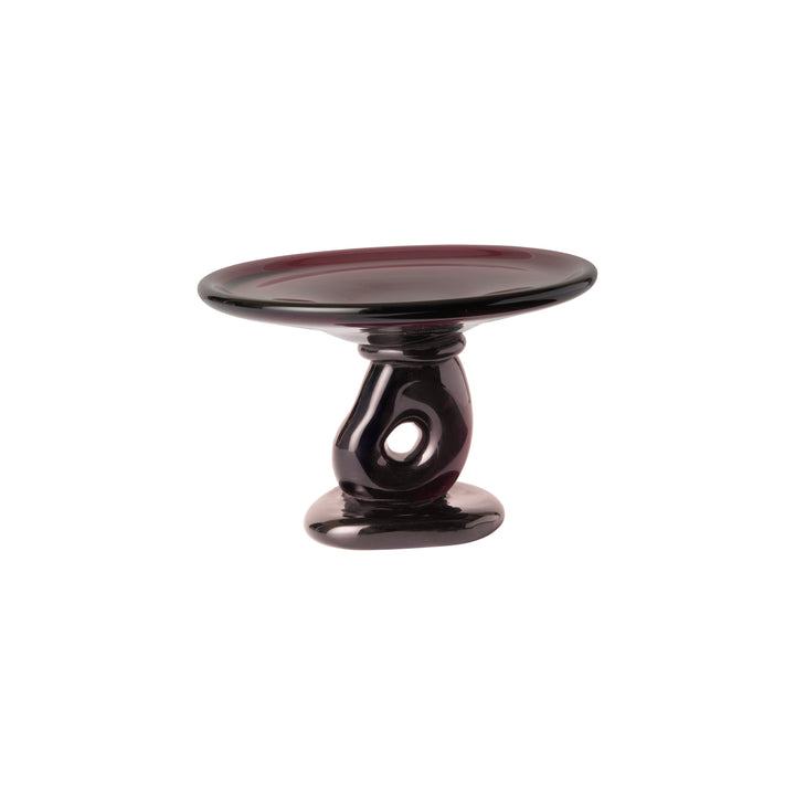 Damo Glass Centerpiece Dinnerware Ferm Living Dark Grape Small: 8.3 in diameter