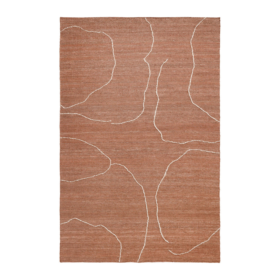 Gesso Jute Rug Rugs Ferm Living Terracotta / Off-white Large: 6 ft 7 in x 9 ft 10 in