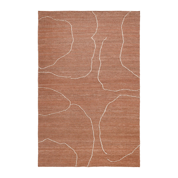 Gesso Jute Rug Rugs Ferm Living Terracotta / Off-white Large: 6 ft 7 in x 9 ft 10 in