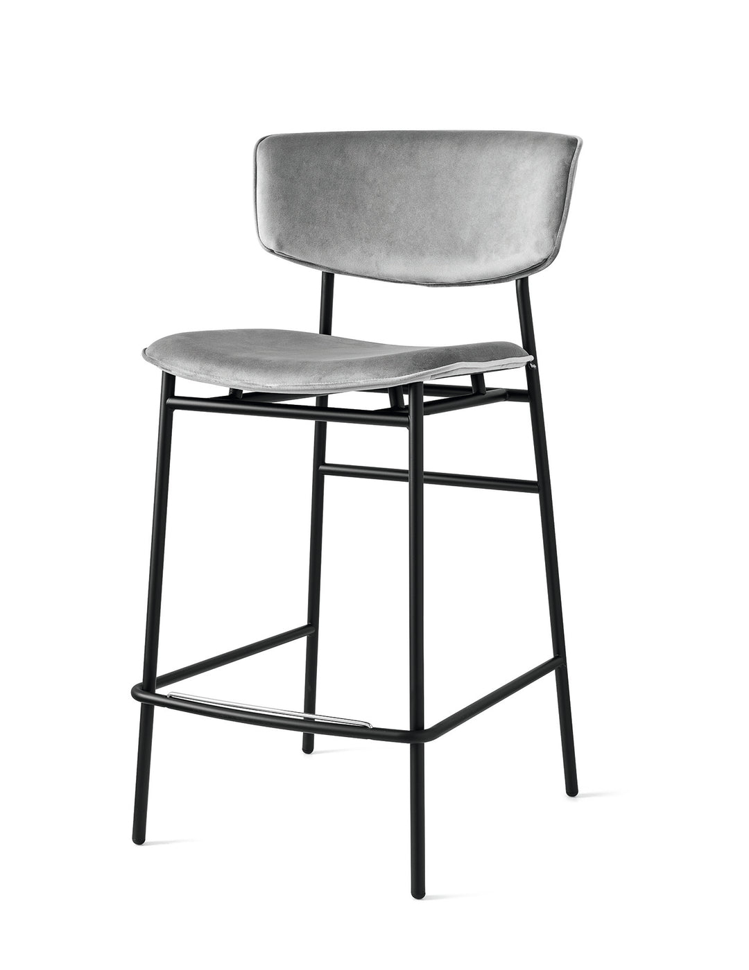 Fifties Stool Matt Black Ash Grey  Calligaris   
