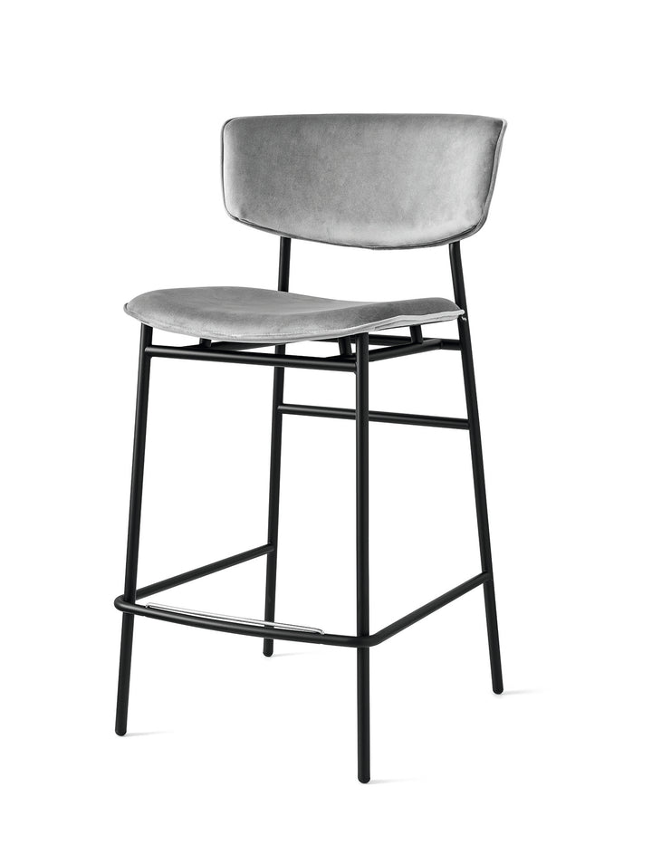 Fifties Stool Matt Black Ash Grey  Calligaris   