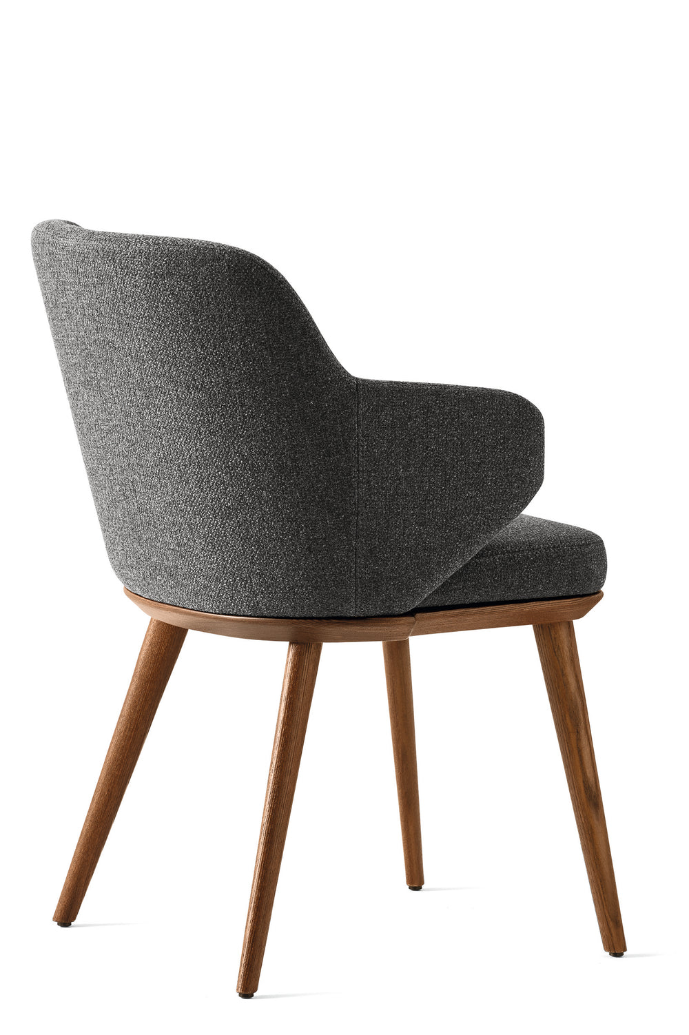 Foyer Chair Walnut Ash Grey-2  Calligaris   