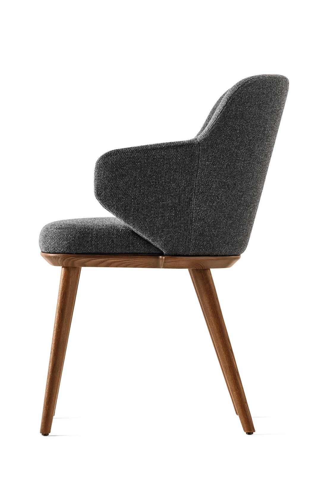 Foyer Chair Walnut Ash Grey-2  Calligaris   