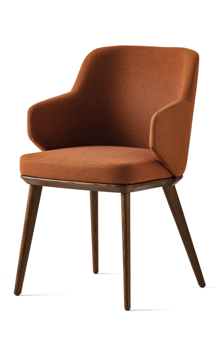Foyer Chair Walnut Terracotta-2  Calligaris   