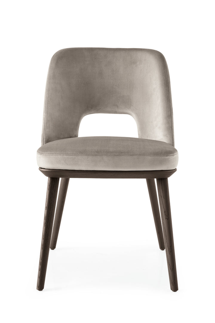 Foyer Chair in Various Finishes & Upholstery Calligaris Smoke Sand
