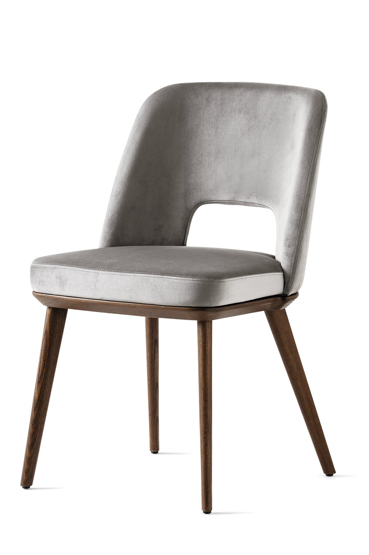Foyer Chair in Various Finishes & Upholstery Calligaris Smoke Ash Grey