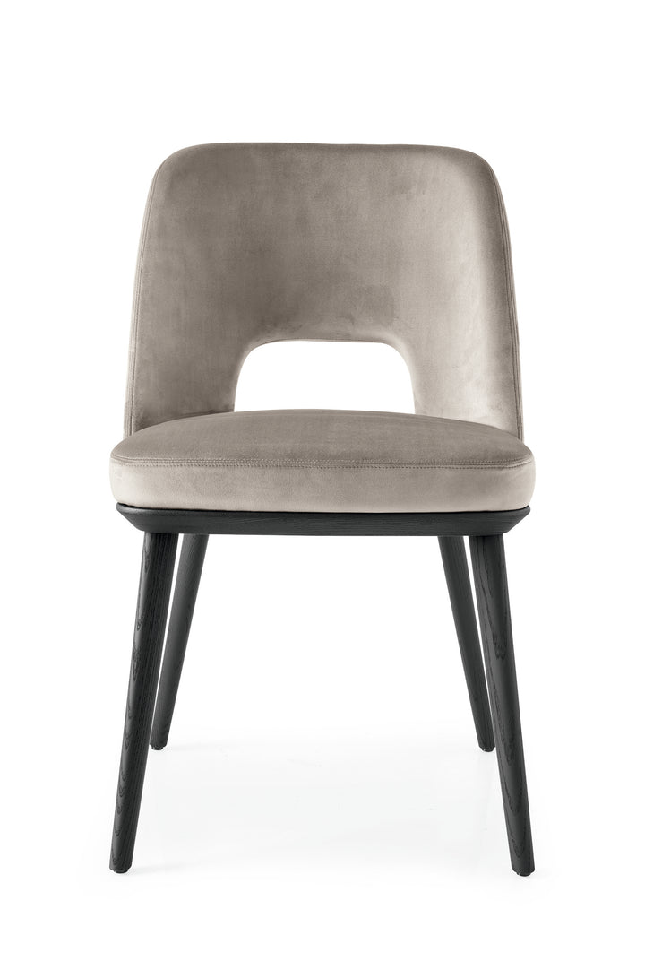 Foyer Chair in Various Finishes & Upholstery Calligaris Matt Black Sand