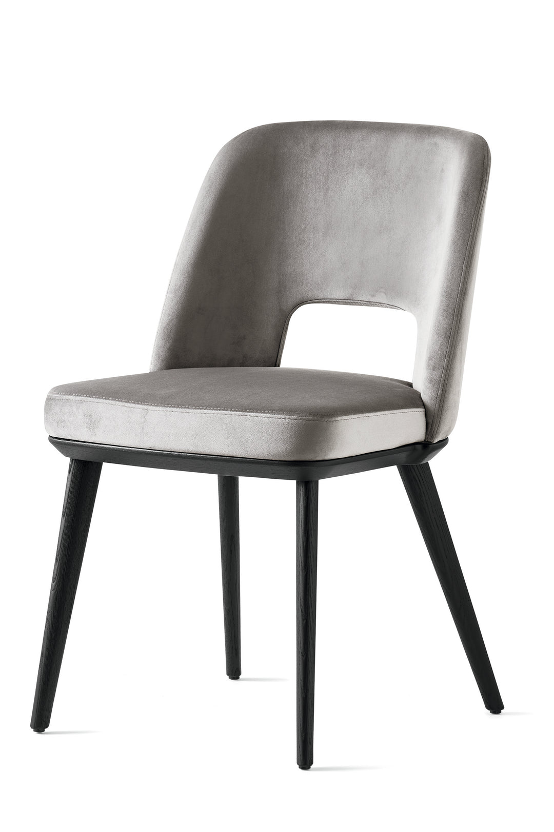 Foyer Chair in Various Finishes & Upholstery Calligaris Matt Black Ash Grey
