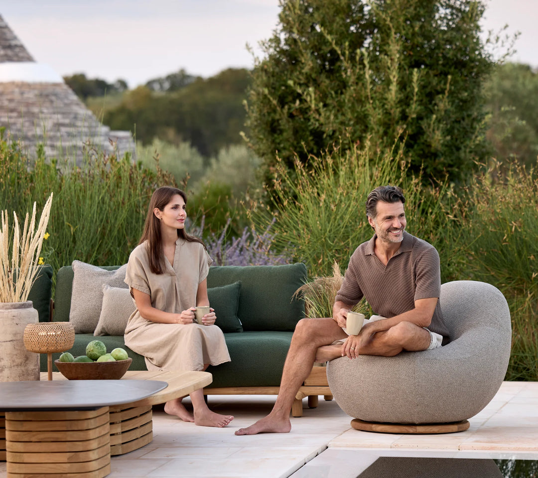 Gem lounge chair w/teak swivel Chairs Cane-line