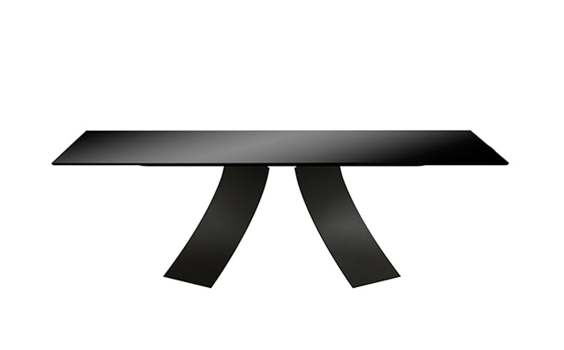 TWIST GLASS TOP DINING TABLE Tables Eforma   
