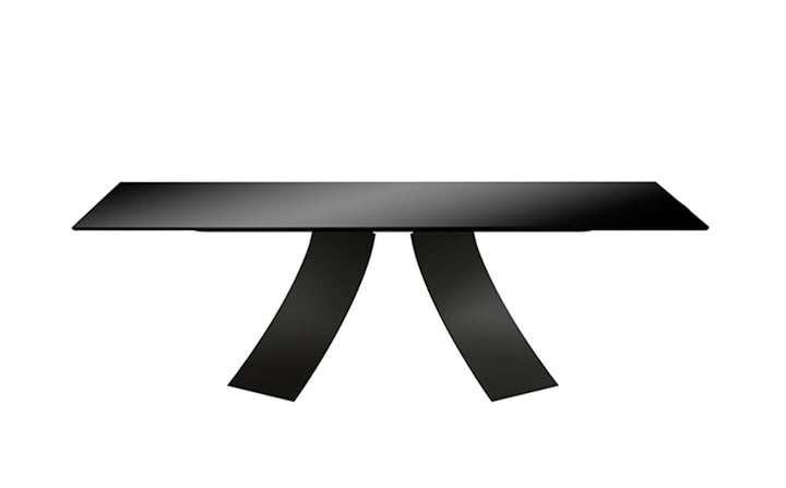 TWIST GLASS TOP DINING TABLE Tables Eforma   