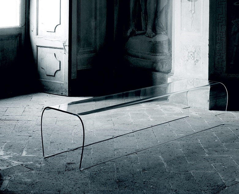 Bent Glass Ottoman Bench Glas Italia   