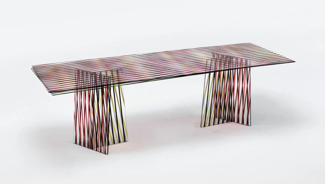 Crossing Dining Table Dining Table Glas Italia CRO01: L 96.8" x W 36.2" x H 29.1" 2 Month Delivery 