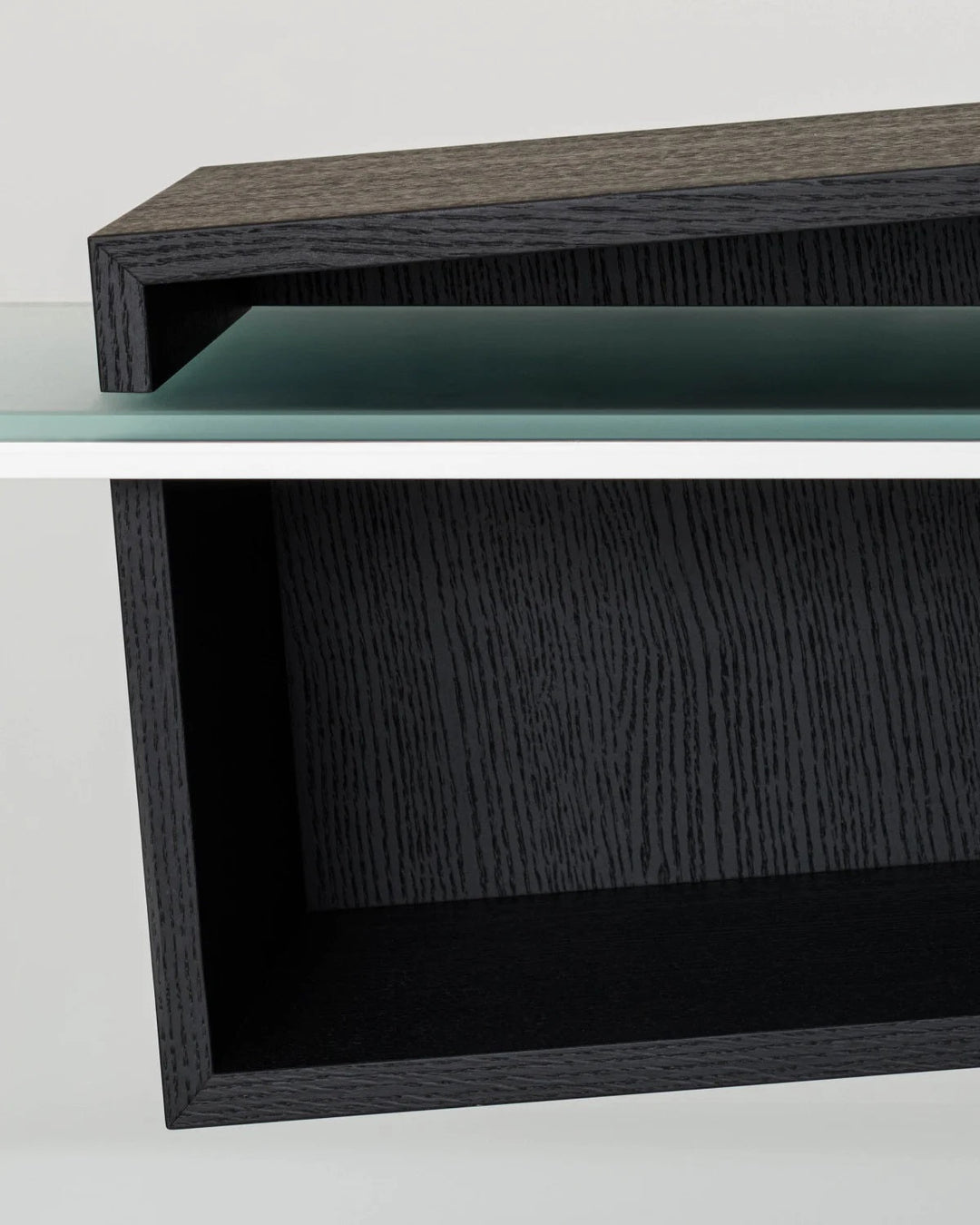 Drift Etched Glass Storage Cabinet Shelves Glas Italia   