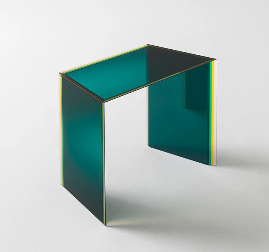 Bisel End Table Table Glas Italia BIS02: L 23.6" x  W 13.7" x H 19.6" 2 Month Delivery 