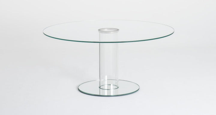 Hub Tavoli Alti Dining Table Table Glas Italia HUB03: Ø 59.1" x H 28.3" Glossy lacquered glass 2 Month Delivery