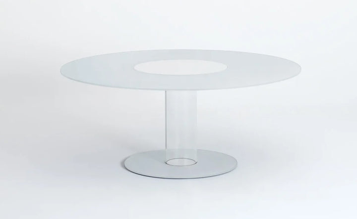 Lazy Hub Dining Table Table Glas Italia LAZ03: Ø 70.8" X h 29.1" Glossy lacquered glass 