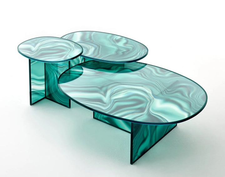 Liquefy Oval Coffee Table Coffee Table Glas Italia   