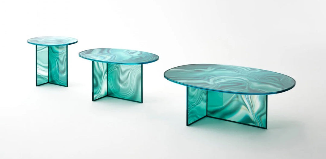 Liquefy Oval Coffee Table Coffee Table Glas Italia   