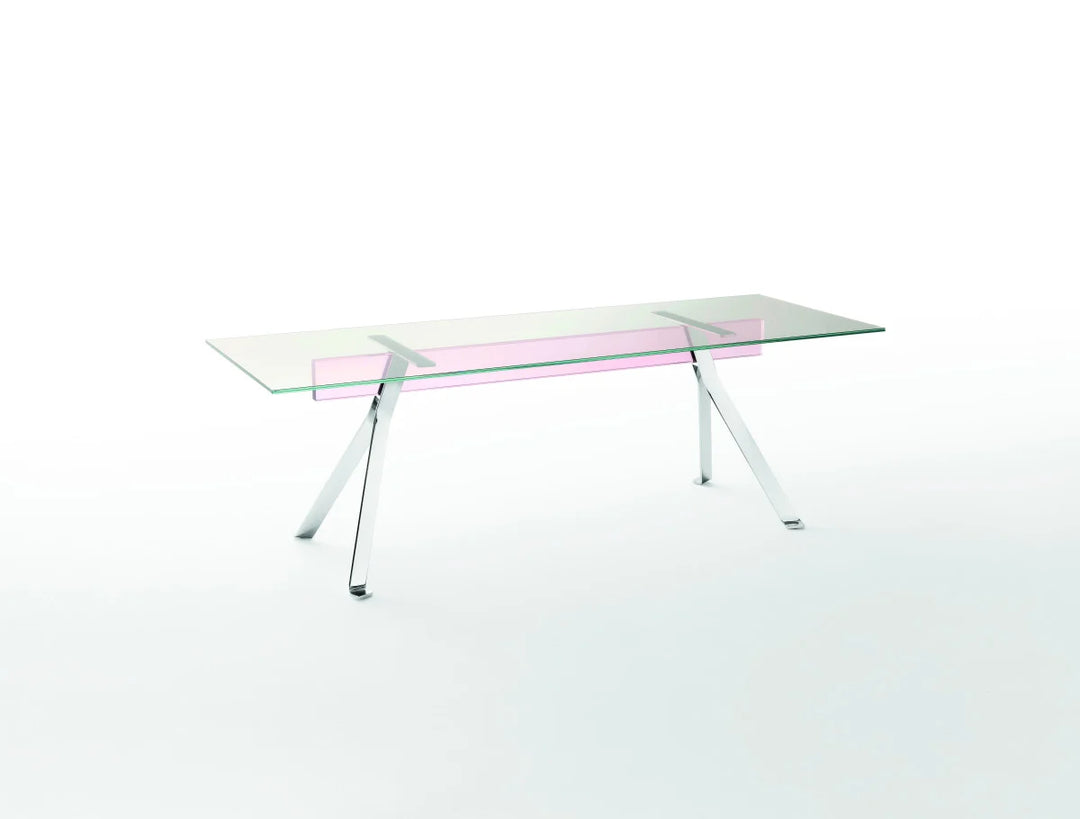 Mari Cristal Rectangle Writing Desk Desk Glas Italia   