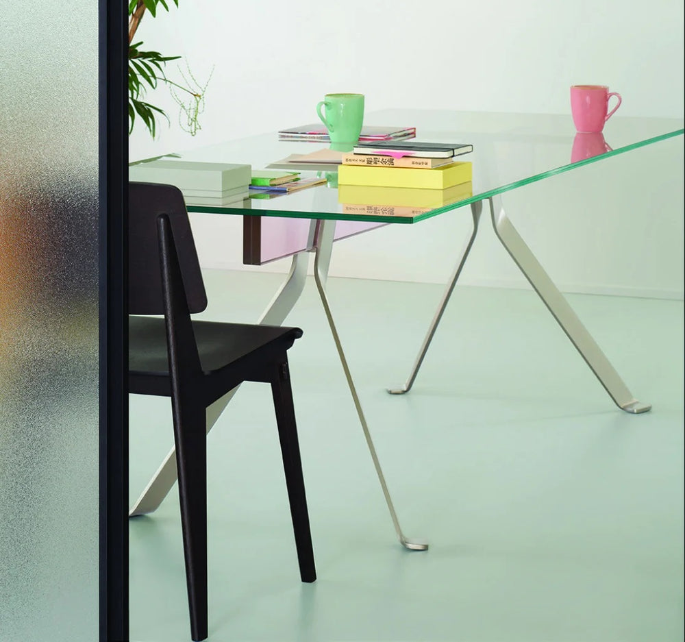 Mari Cristal Rectangle Writing Desk Desk Glas Italia   