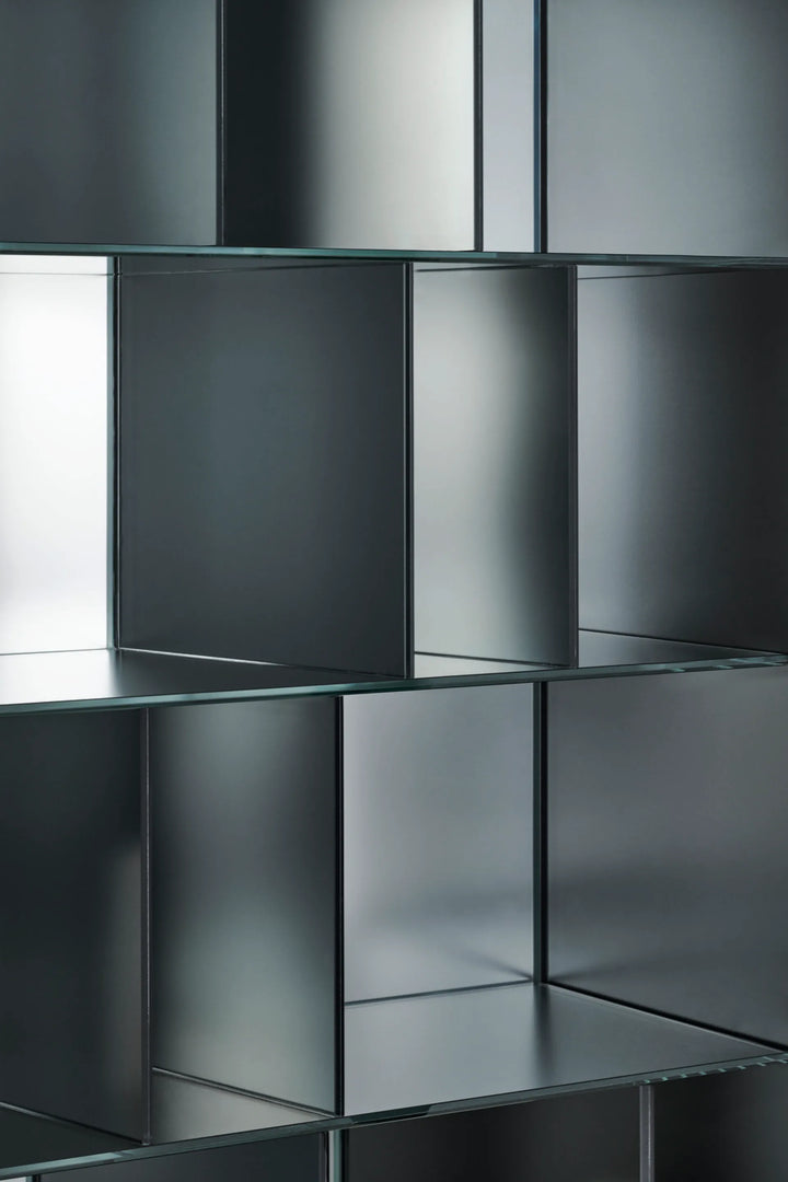 Obliquo Crystal Bookcase Bookcase Glas Italia   