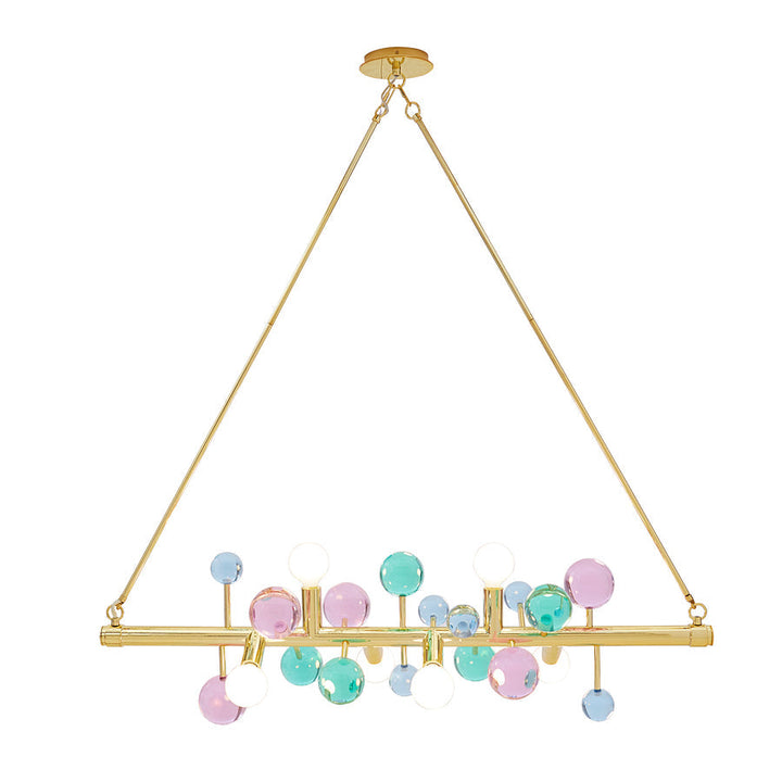 Globo Six-Light Linear Chandelier Jonathan Adler Multi