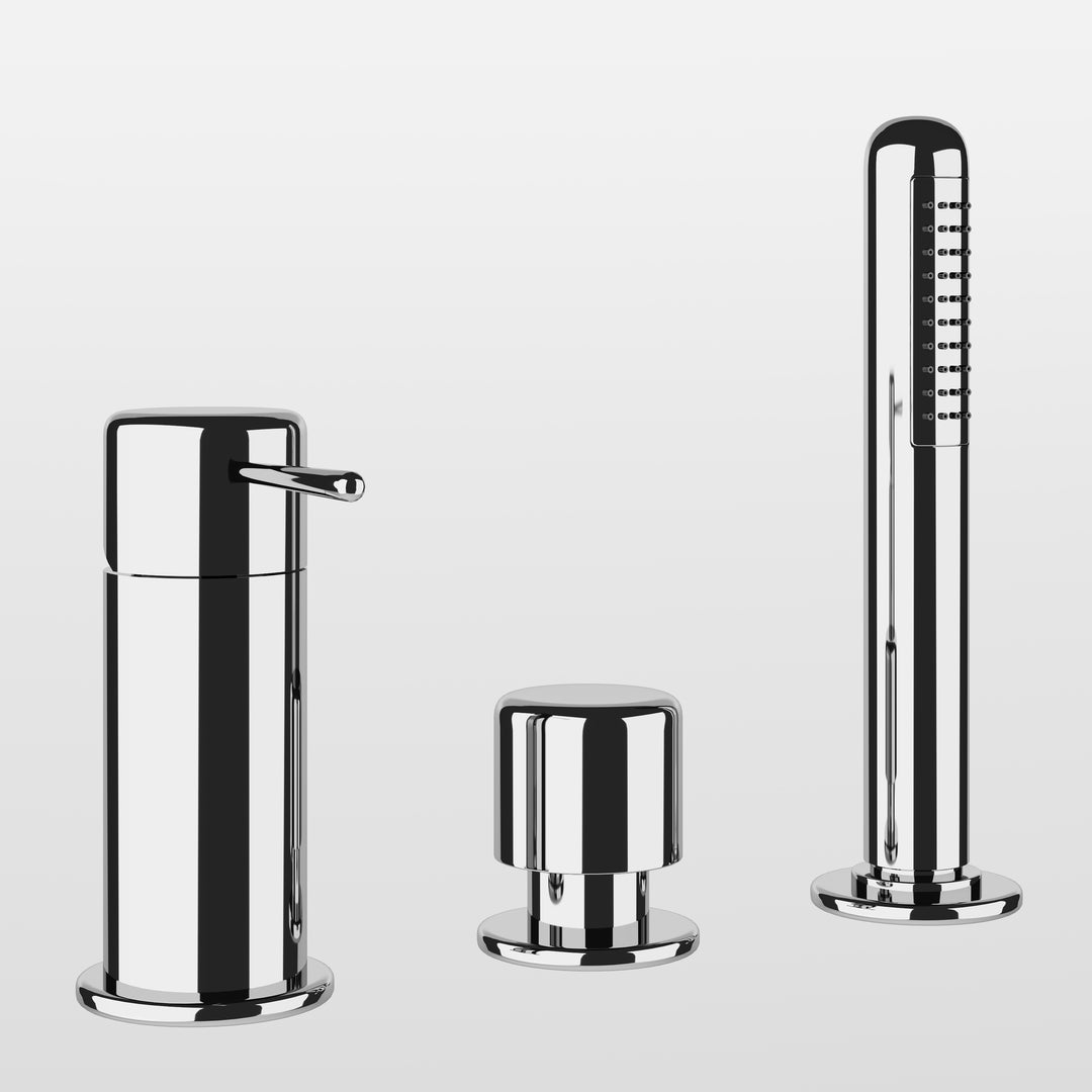 Goccia Three-Holes Bath Mixer - 33638 Showers GESSI Cromo  