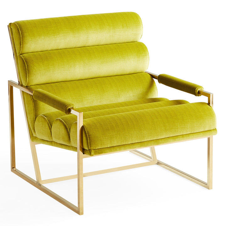 Channeled Goldfinger Lounge Chair Jonathan Adler Duquette Pear
