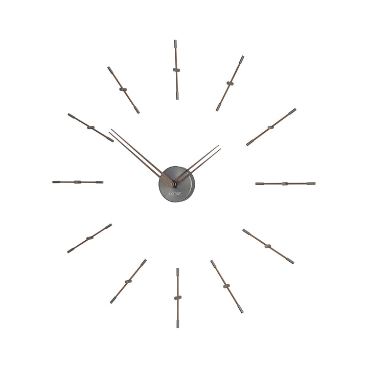 Merlin Wall Clock Wall Clocks Nomon Graphite / Walnut 12 Mini: 27.6 in width