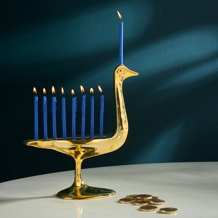 Brass Bird Menorah Jonathan Adler
