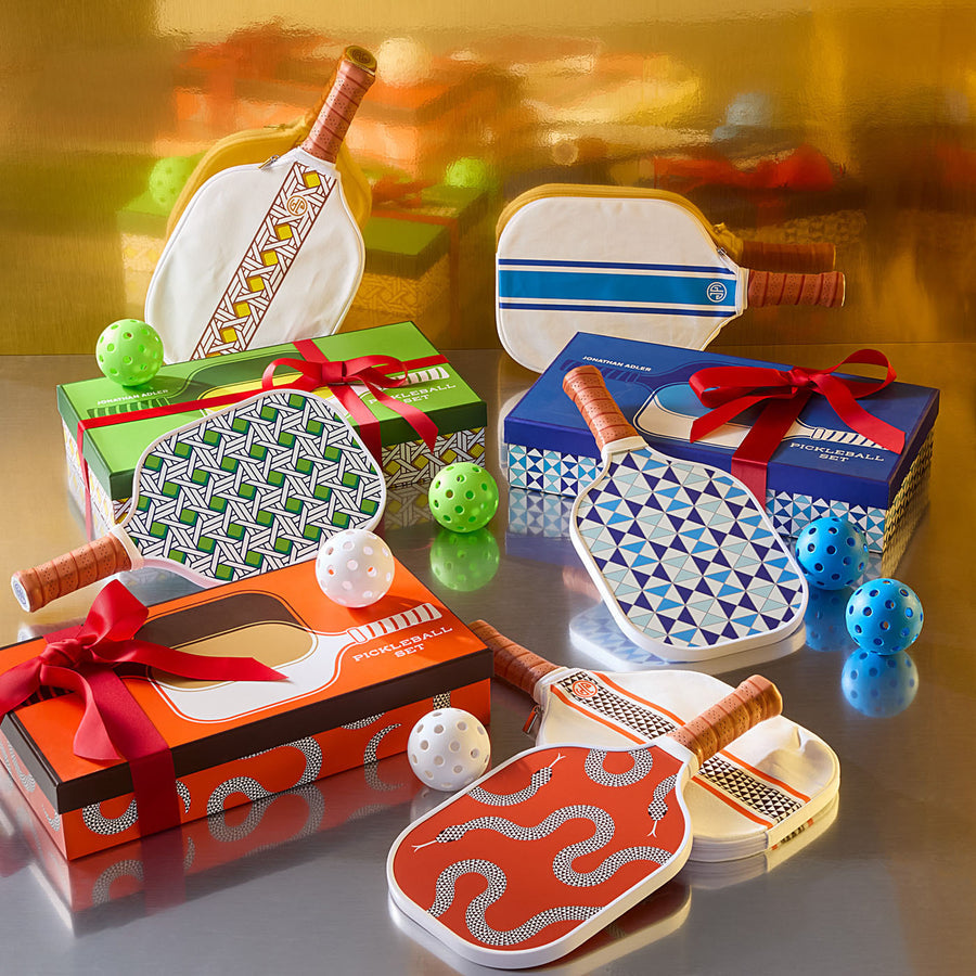 Basketweave Pickleball Set Jonathan Adler