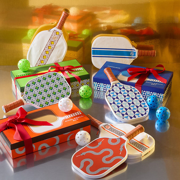 Basketweave Pickleball Set Jonathan Adler