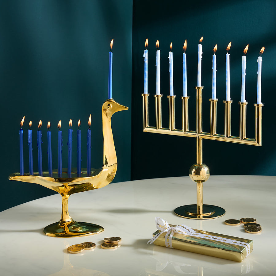 Brass Bird Menorah Jonathan Adler