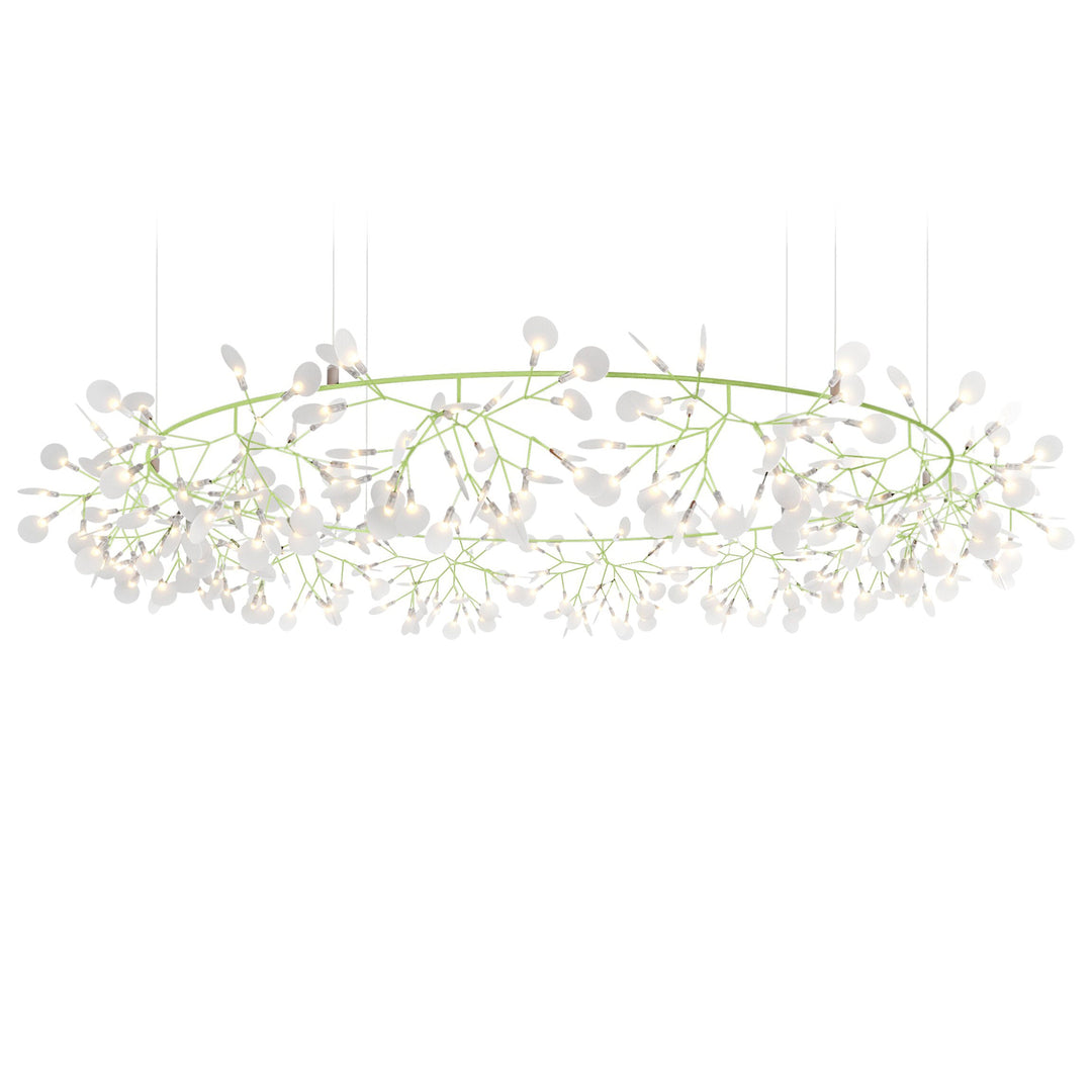 Heracleum The Big O Suspension Light Chandeliers Moooi Green 157.5 in / Large: 82.6 in diameter Light Only