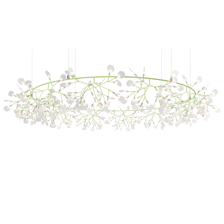 Heracleum The Big O Suspension Light Chandeliers Moooi Green 157.5 in / Large: 82.6 in diameter Light Only