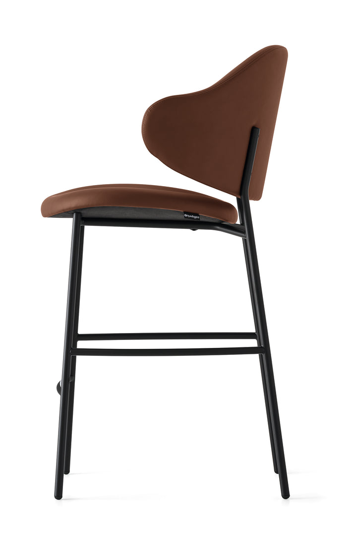 Holly Stool Matt Black Tobacco  Calligaris   