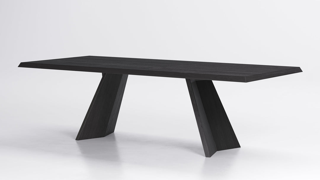 Icaro Dining Table Oak Wood Wild Carbon 118" Showroom Model Calligaris