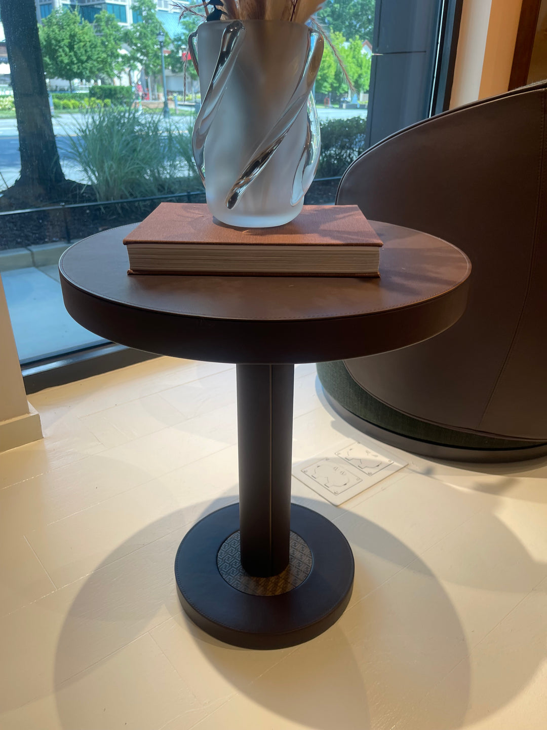 Bottini Side Table Palio Leather Showroom Model Side Table Fendi Casa