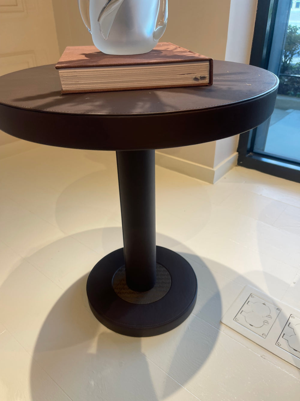 Bottini Side Table Palio Leather Showroom Model Side Table Fendi Casa