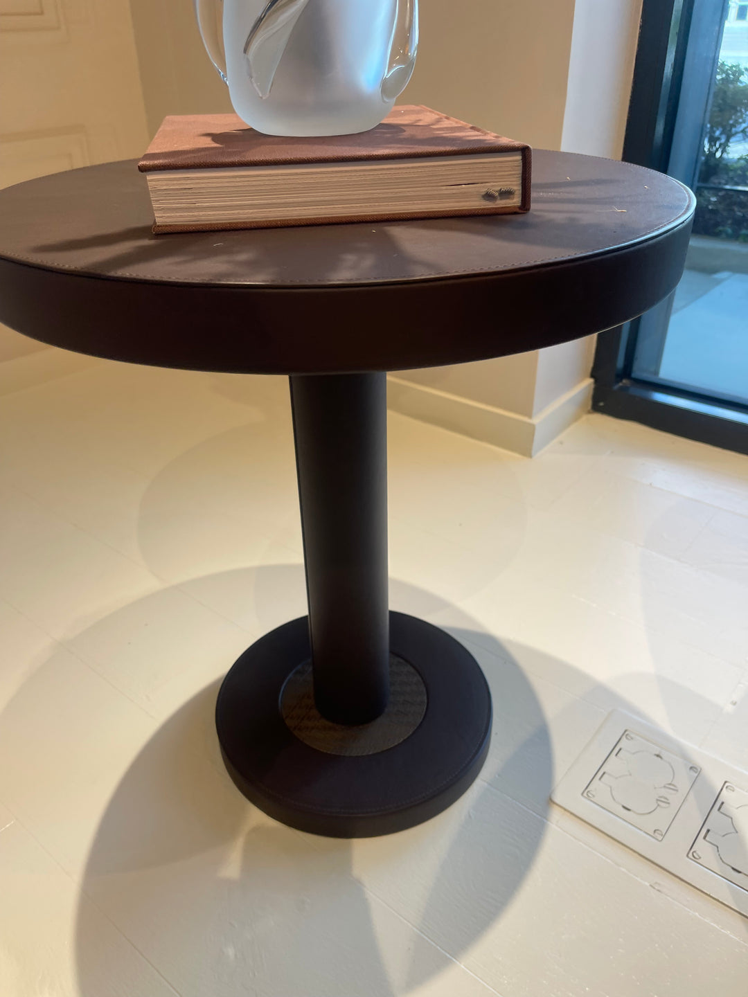 Bottini Side Table Palio Leather Showroom Model Side Table Fendi Casa