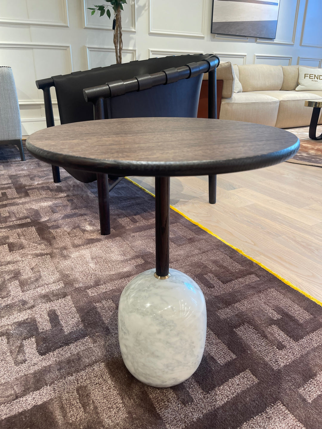 Bottini Marble Side Table Calcatta 40 x 50 cm Showroom Model Side Table Fendi Casa