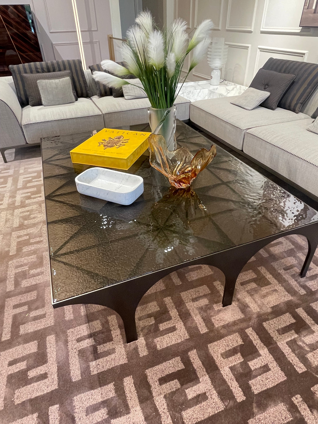 Metropolis Large Coffee Table Showroom Model Rugs Fendi Casa