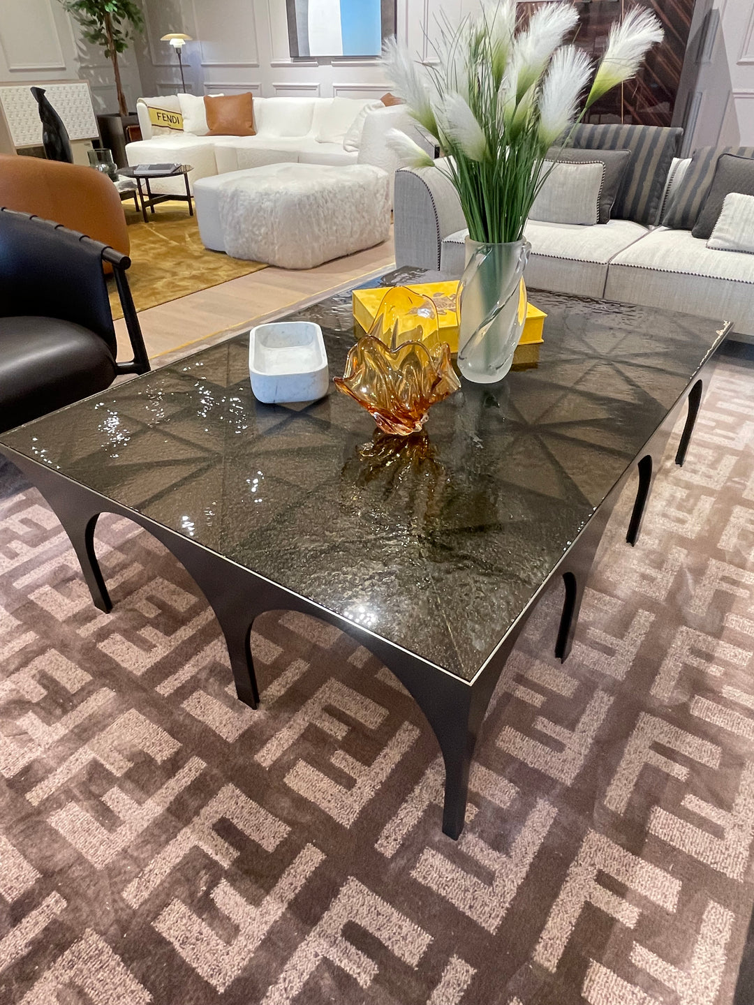Metropolis Large Coffee Table Showroom Model Rugs Fendi Casa
