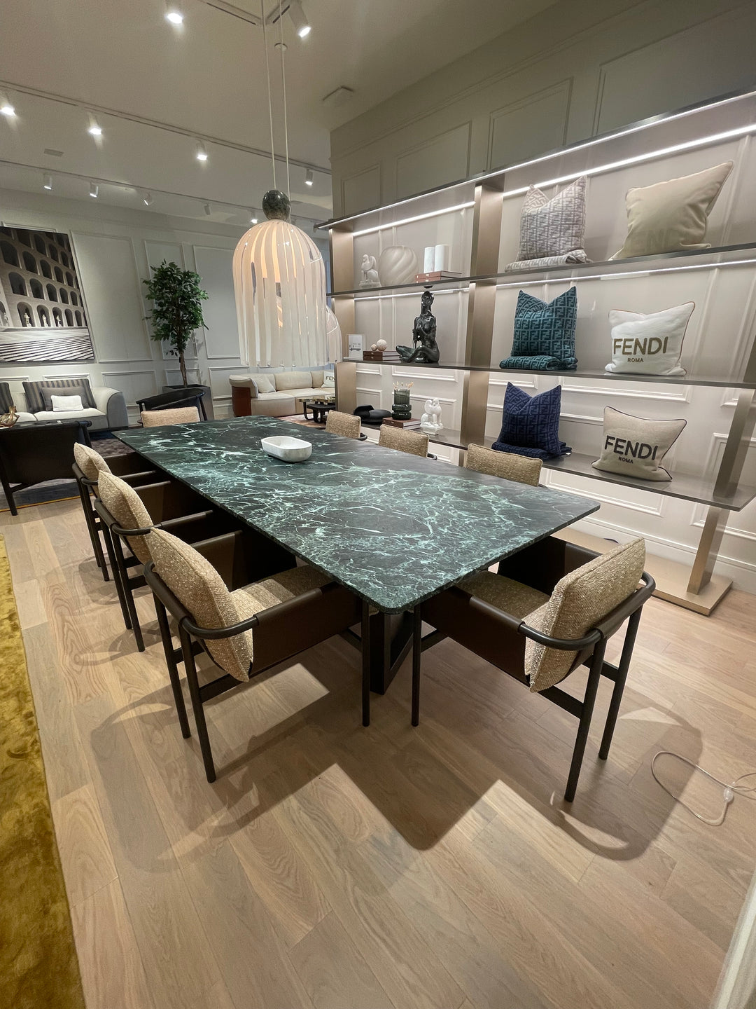 Ford Dining Table Verde Alpine Showroom Model Dining Table Fendi Casa